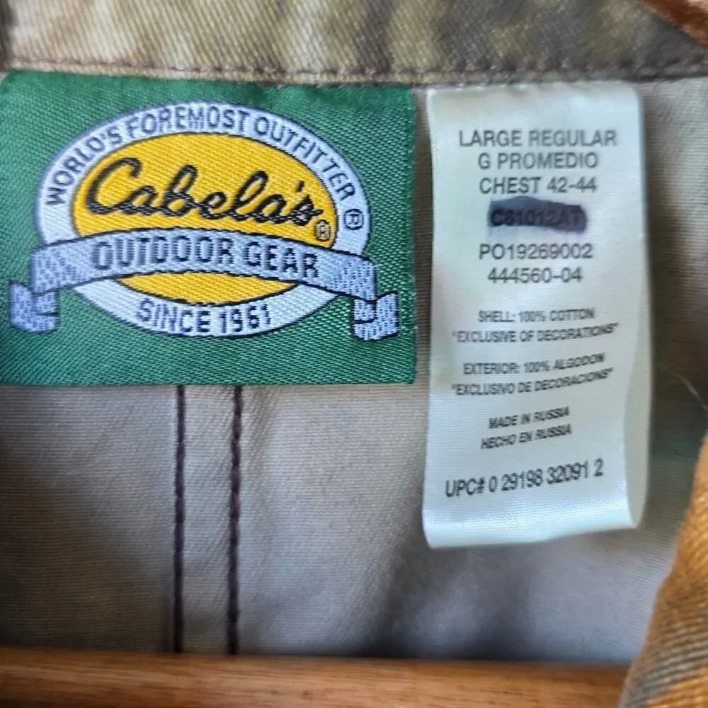 Cabelas Advantage Timber Camo Hunting Coveralls Jumpsuit Size L